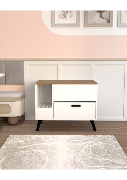 Beyaz Kedi Tuvalet Dolabı | Gizli Girişli %100 Mdf fiyatları