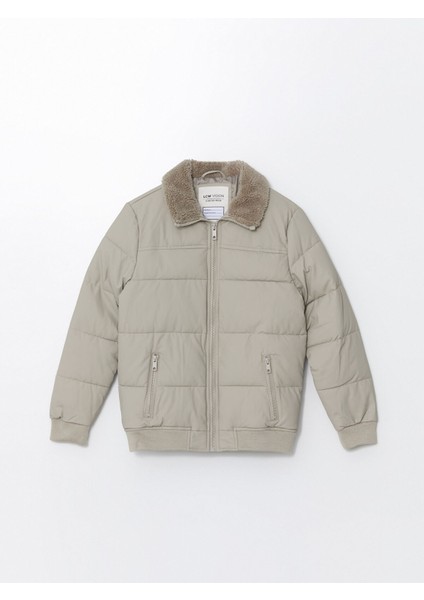 Yeni Sezon Kürk Yaka Erkek Çocuk Şişme Mont