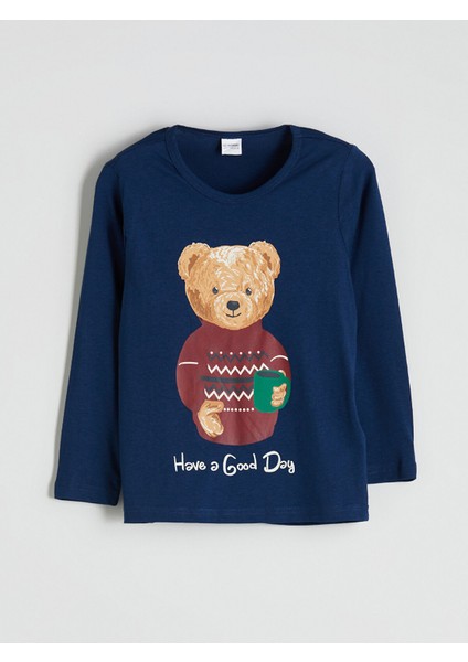 Yeni Sezon Ayı Teddy Baskılı Erkek Çocuk Pijama Takımı Aile Kombini fiyatları