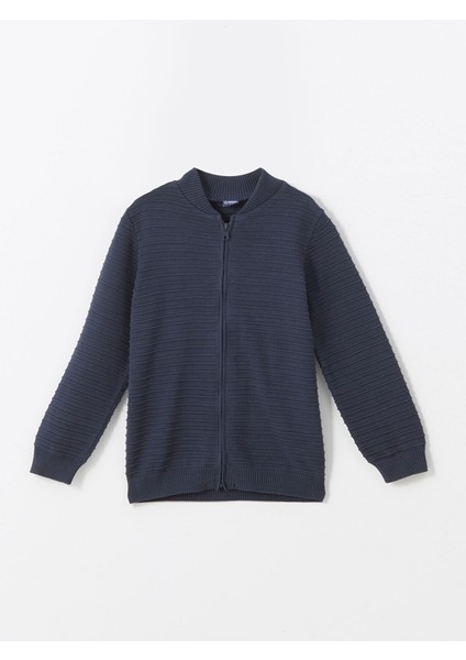 Yeni Sezon Bisiklet Yaka Dokulu Erkek Çocuk Triko Hırka