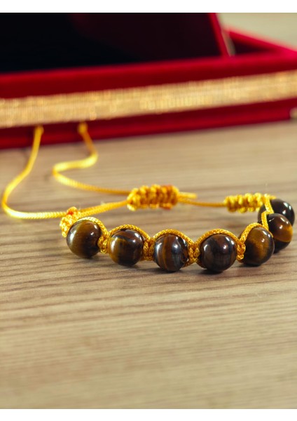 Makrome Bileklik El Yapımı Doğaltaş Makrome Örme Bileklik Akik Taşı, Lapis Taşı, Hematit Taşı