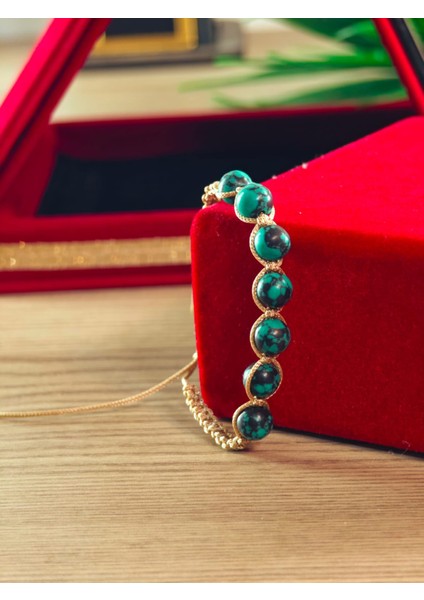 Makrome Bileklik El Yapımı Doğaltaş Makrome Örme Bileklik Akik Taşı, Lapis Taşı, Hematit Taşı