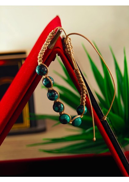 Makrome Bileklik El Yapımı Doğaltaş Makrome Örme Bileklik Akik Taşı, Lapis Taşı, Hematit Taşı modelleri