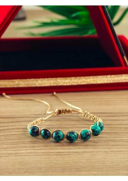 Makrome Bileklik El Yapımı Doğaltaş Makrome Örme Bileklik Akik Taşı, Lapis Taşı, Hematit Taşı fırsatları