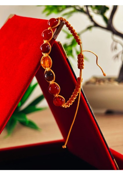 Makrome Bileklik El Yapımı Doğaltaş Makrome Örme Bileklik Akik Taşı, Lapis Taşı, Hematit Taşı modelleri