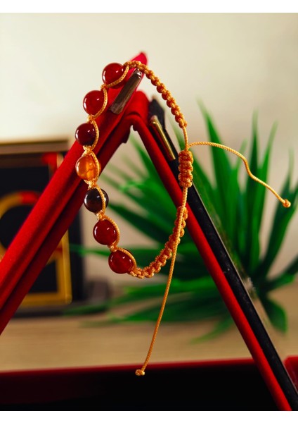 Makrome Bileklik El Yapımı Doğaltaş Makrome Örme Bileklik Akik Taşı, Lapis Taşı, Hematit Taşı indirimleri