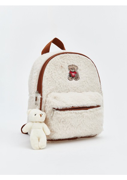 Yeni Sezon Ayı Teddy Nakışlı Pelüş Kız Çocuk Sırt Çantası