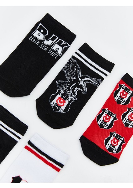 Yeni Sezon Beşiktaş Desenli Erkek Çocuk Patik Çorap 5'li fiyatları