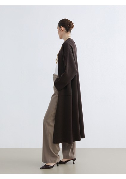 Yeni Sezon Şal Yaka Oversize Kadın Triko Hırka