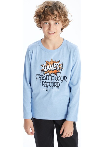 Yeni Sezon Oversize Bisiklet Yaka Erkek Çocuk Tişört