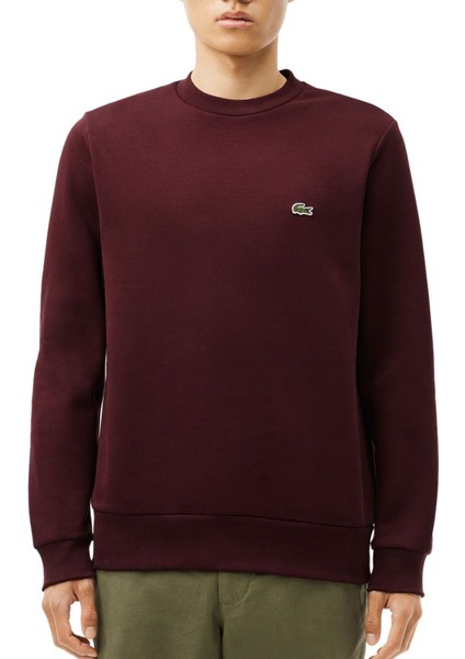 Erkek Classic Fit Bordo Sweatshirt