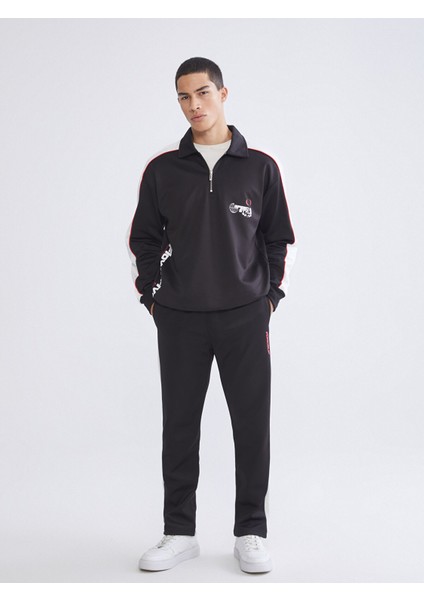 Yeni Sezon Polo Yaka Baskılı Erkek Sweatshirt fiyatları