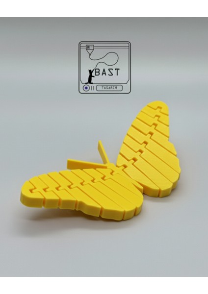 Bast Tasarım 3D Yazıcı Hareketli Eklemli Kelebek Oyuncak