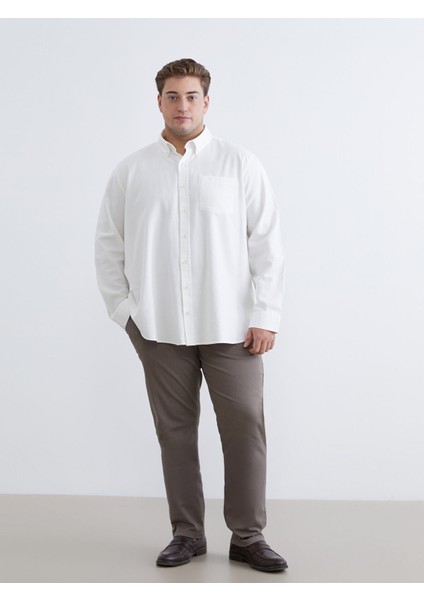 Yeni Sezon Büyük Beden Standart Kalıp Erkek Chino Pantolon