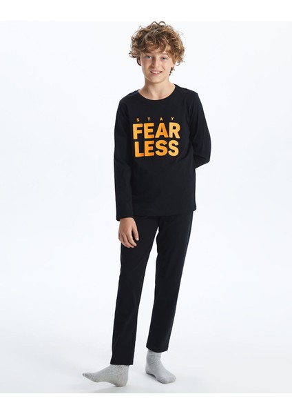 Yeni Sezon Bisiklet Yaka Baskılı Uzun Kollu Erkek Çocuk Pijama Takımı fiyatları