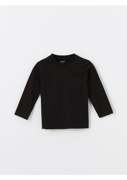 Yeni Sezon Bisiklet Yaka Uzun Kollu Basic Erkek Çocuk Tişört