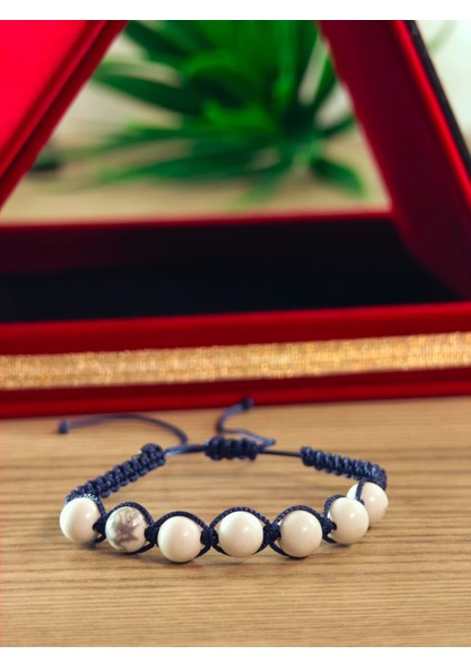 Makrome Bileklik El Yapımı Doğaltaş Makrome Örme Bileklik Akik Taşı, Lapis Taşı, Hematit Taşı indirimleri