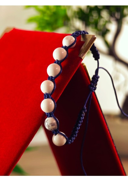 Makrome Bileklik El Yapımı Doğaltaş Makrome Örme Bileklik Akik Taşı, Lapis Taşı, Hematit Taşı