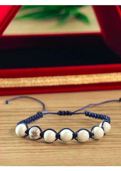 Makrome Bileklik El Yapımı Doğaltaş Makrome Örme Bileklik Akik Taşı, Lapis Taşı, Hematit Taşı