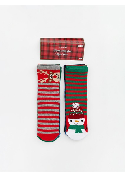 Yeni Sezon Yılbaşı Temalı Erkek Çocuk Soket Çorap 5'li fiyatları