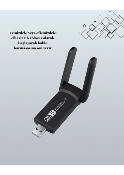 Tak-Çalıştır Özellikli Çift Bant Wifi Adaptör – 1200 Mbps modelleri