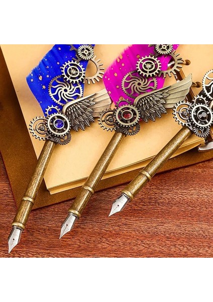 Tüylü Mürekkepli Divit Kalem Seti modelleri