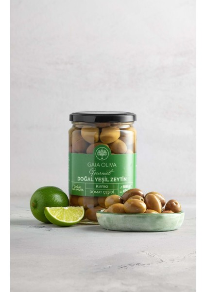 Doğal Yeşil Zeytin, Kırma Domat Çeşidi, Doğal Salamura, Net: 660 gr fiyatları