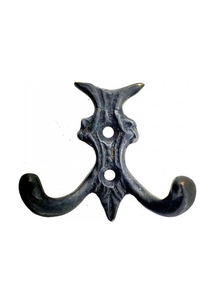 Eco Lounge Antika Tarz Dekoratif Pirinç Koç Çiftli Askı - 50X55MM, Oksit