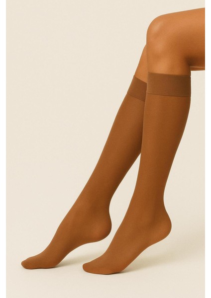 Kadın Diz Altı Pantolon Çorap Orta Kalın Micro 40 Bronz Mat Mus Çorap fiyatları