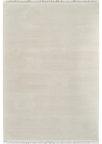 Soft 1125 Krem Desenli Modern Yumuşak Dokuma Salon Mutfak Yolluk Oturma Odası Halısı