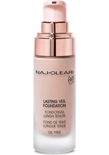 Naj Oleari Lasting Veil Foundation Natural Rose 02 Likit Fondöten 20 ml