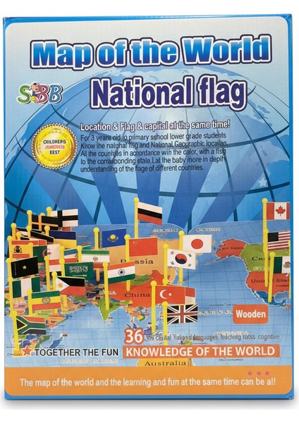 Eğitici ve Kaliteli: Ülke Isimleri, Başkentler ve Bayrakları Içeren Dünya Haritası fırsatları