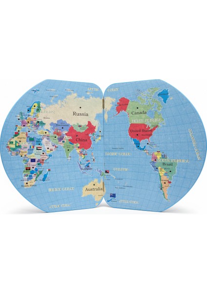 Eğitici ve Kaliteli: Ülke Isimleri, Başkentler ve Bayrakları Içeren Dünya Haritası indirimleri