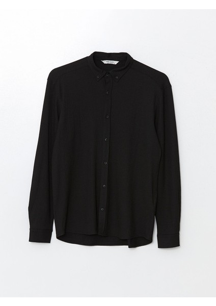 Yeni Sezon Regular Fit Uzun Kollu Erkek Dokulu Gömlek indirimleri