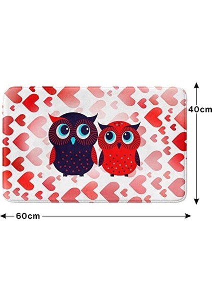 Sevimli Tasarımlı Mikrofiber Paspası, Kaymaz Taban, Yıkanabilir (226_BPSM, 2'li Takım 40X60_50X80) modelleri