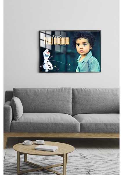 Doğum Günü Kişiye Özel Çerçeveli Metal Poster Tablo