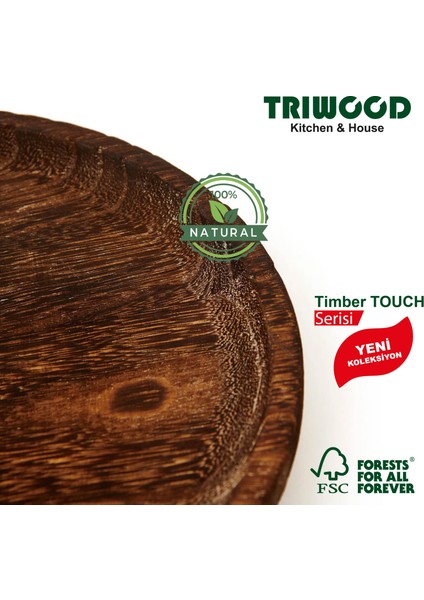 Timber Touch Serisi Servis ve Dekoratif Tabak 28 cm fiyatları