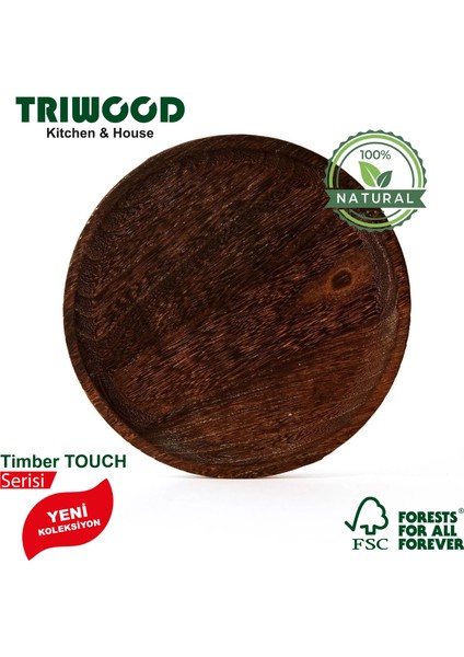 Timber Touch Serisi Servis ve Dekoratif Tabak 28 cm modelleri