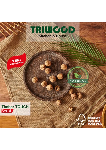 Timber Touch Serisi Servis ve Dekoratif Tabak 28 cm fırsatları