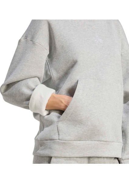 Kadın Günlük Kapşonlu Eşofman Üstü All Szn Holiday Glitter Fleece Loose Hoodie JV5757 fırsatları