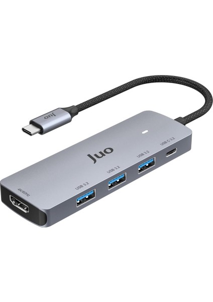 Juo Type-C 5gbps 100W 4K 60Hz HDMI USB 3.2 Çokayıcı Hub