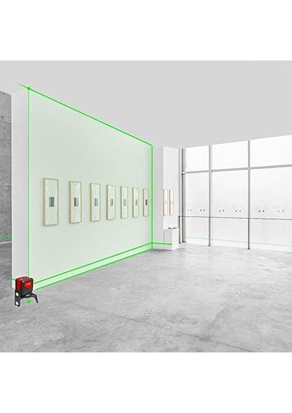 KBL92G 30 Metre Profesyonel Yatay ve Dikey Otomatik Hizalamalı Yeşil Çapraz Çizgi, 2 Noktalı Şakül Distomat + Mini, Kırmızı/siyah modelleri