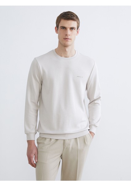 Yeni Sezon Bisiklet Yaka Uzun Kollu Erkek Sweatshirt