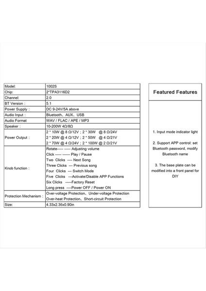 ZK-1002S Bluetooth Amplifikatör Kartı 100W+100W 12-24V Geniş Gerilim Girişi USB 3 5 mm Giriş Ses Modülü B Destekleri (Yurt Dışından) fiyatları