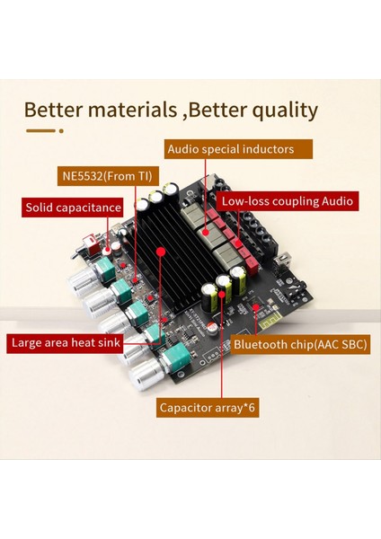 ST21PRO Bluetooth Dijital Ses Güç Amplifikatör Kart 2 1 Kanal 100WX2+200W Subwoofer TPA3221 3116 B&#39 Yi Aşıyor (Yurt Dışından) modelleri