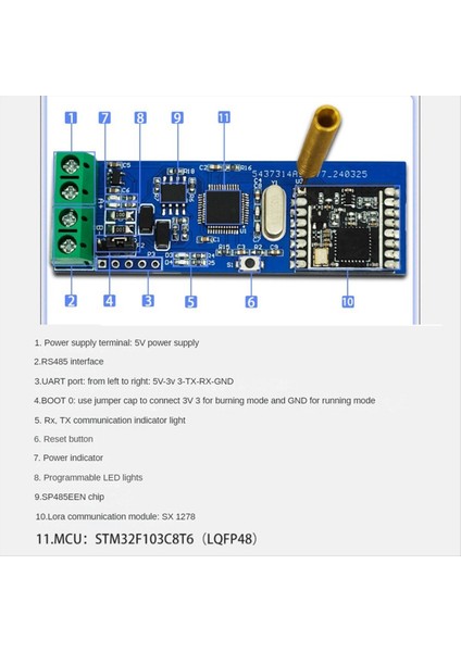 RS485 - Lora Kablosuz Seri Iletişim Modülü RS485 Lora Kablosuz Alıcı Verici 433M Verici ve Alıcı Modülü (Yurt Dışından) indirimleri