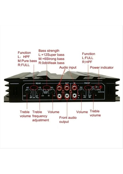 Sınıf Ab Car Audio Modifiye 4 Kanallı 4X80W Yüksek Güçlü Ses Amplifikatörü Dört Kapılı Hoparlör Aktif Subwoofer Sabit Çıkış (Yurt Dışından) indirimleri