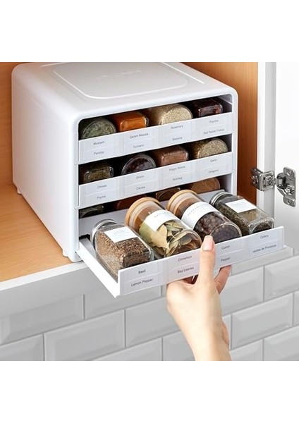 Spicestack Rafı, Ayarlanabilir, 24 Şişe, Beyaz modelleri