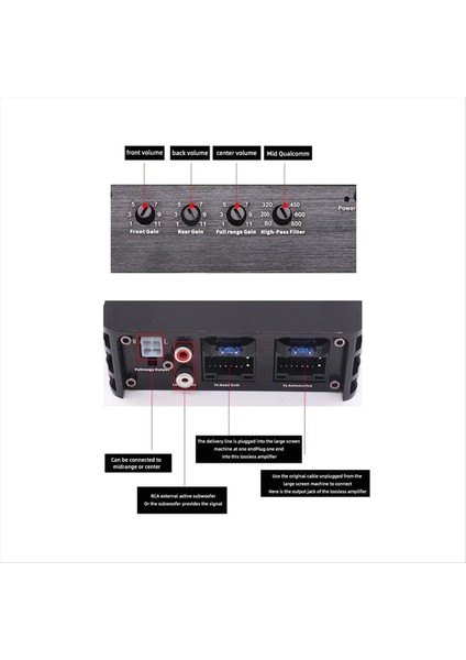 DC-12V 4ch Dsp Güç Amplifikatörü Rms 4X60W Araba Ses Kayıpsız Yükseltme Fişi ve Araba Için Ses Amplifikatörü Oynat (Yurt Dışından) modelleri