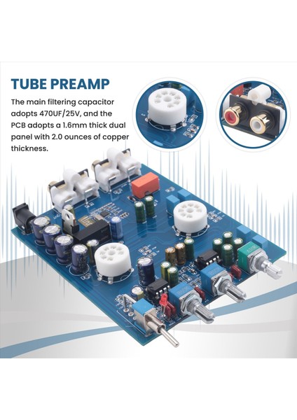Bluetooth Tüp Preampifikatör Ateş Hifi 6j5 Bıle Vacum Tüp Preamp NE5532 Ön Amplifikatör Tonu Kontrol Kartı (Yurt Dışından) indirimleri